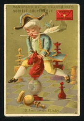 Advertisement for the Societe Cooperative shoe factory, 18 Avenue de Clichy, Paris